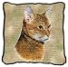  - Abyssinian Cat Woven Lap Square (Throw Blanket)