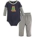 Hudson Baby Long Sleeve Boys Bodysuit & Pant, Bear, 6-9 Months