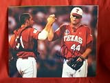 Taylor Teagarden Autographed Texas Longhorns 8x10 Photo, Texas Rangers, Proof Photo of Taylor Signing for Us.