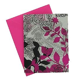 Paperchase Box Od 12 Note cards. Pink Botanical Design