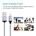 Atill 3Pack 3FT 6FT 10FT Lightning Cable Extra Long Nylon Braided Lightning to USB Charging Cord Charger for iPhone 6s,6, 6plus,6s plus, iPhone 5s 5 5c SE, iPad & iPod -White