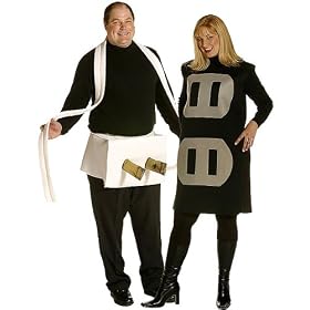 Adult Plus Size Plug and Socket Couples Costume Set