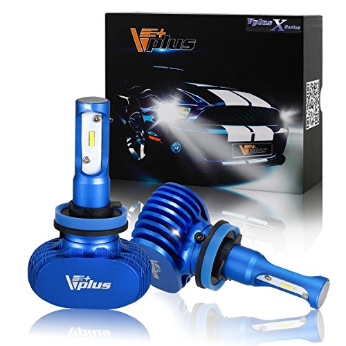 Vplus X Series LED Headlight Bulbs w/ Clear Arc-Beam Kit – H8 H11 H9 72W 8,000LM 6500K White Seoul w/ No Fan All in One Headlamp LED Conversion Replacement