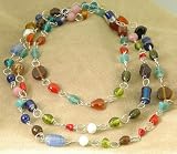 Assorted Glass Bead Necklace, 60 Inches
