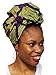 Yellow and Purple African Print Ankara Head wrap, Tie, scarf, Multicolor, One Size