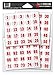 Number Stickers for Helmets (Football, Baseball, Softball, Hockey, Lacrosse, Etc.)