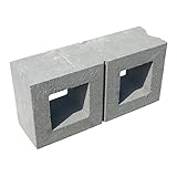 森ブロック工業(株) 120ウインドーブロック ダークグレー コーナー型