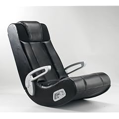MusicRocker wireless Modell Tecfreak Schwarz (Multimediasessel, Soundsessel, Gaming Chair, Sound Chair, Stereo 2.1 Syste