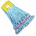 Rubbermaid FGA25106 Web Foot Shrinkless Wet Mop, Small, 5" Yellow Headband, Blue
