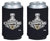 Set of (2) Boston Bruins 2011 NHL Stanley Cup Champions Can Holder Koozie Cooler