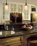 Westinghouse 69006 Hearthstone One-Light Mini Pendant, Burnished Bronze Patina Finish with Burnt Scavo Globe