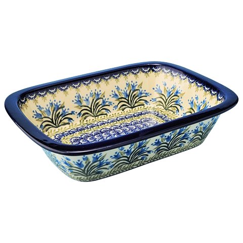New Polish Pottery GRIP LIP BAKER Boleslawiec CA Pattern 1432 Euro Stoneware