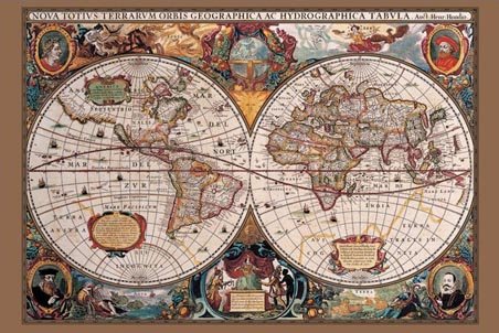 The 17th Century World Maps 91.5x61cm Poster