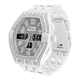 Geneva Platinum Mens Metal Link Watch by Geneva