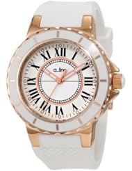 a_line Womens AL-20008 Marina White Dial White Silicone Watch