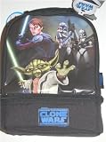 Star Wars Clone Wars Thermos Dual Compartment Yoda Anakin Trooper Lunchbox (Kit)