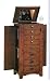 Jewelry : All new item Oak finish wood mission style jewelry armoire chest with flip up mirror