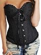 Corset Buy Slashing Sexy II Black Brocade Overbust Corset