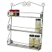 3-Tier Metal Spice Rack - Scroll - Satin Nickel (Satin Nickel) (15.25" H x 12.5" W x 2.75" D)