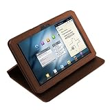 from Navitech Navitech Brown Executive Premium Leather Flip Carry Case With Adjustable Stand For The Samsung Galaxy Tab 8.9 Inch 3G White
