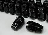 Black Lug Nuts, Bulge Acorn Head Fits Dodge Models Set of 20 Lugs