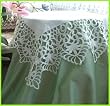 New Gorgeous Baroque Cutwork White Table Cloth 33"x33"