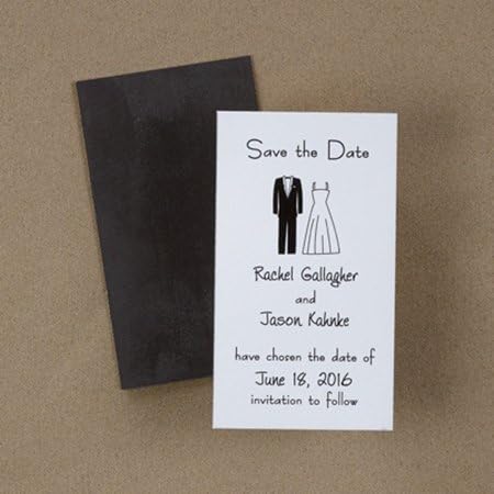 50 Tux and Gown Magnets- Save the Date