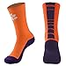 College Edition Men's Champ preformance Crew Sock, Orange/Purple, Large 10-13
