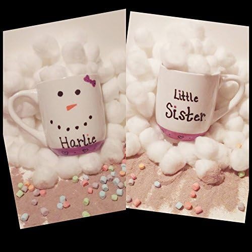 little sister cocoa mug. Christmas snow boys cup. birthday gift, gifts for them, family personalized gift, christmas present, big middle.