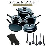 Scanpan SPN20410 Classic Deluxe 11 Piece Cookware Set With Cookware Bundle
