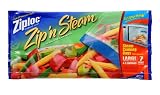 Ziploc Zip'N Steam Cooking Bags, Large, 7-Count(Pack of 3)
