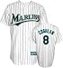 Chris Coghlan Jersey: Adult 2010 Majestic Home Pinstripe Replica #8 Florida Marlins Jersey