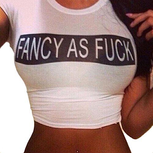 AutumnFall® Sexy Womens Basic Short Sleeve Jersey Crop Top Shirt