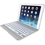 ZAGG Folio Case Hinged with Backlit Bluetooth Keyboard for iPad Air 2, White (ID6ZFK-WW0)