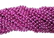 33 inch 07mm Round Metallic Hot Pink Mardi Gras Beads - 6 Dozen (72 necklaces)