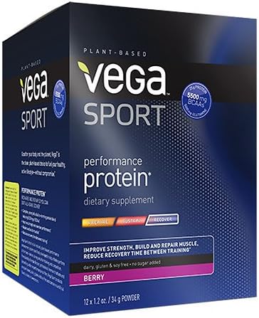 Vega Sport Performance Protein Packets, Berry 1.2 oz (Pack of 6)