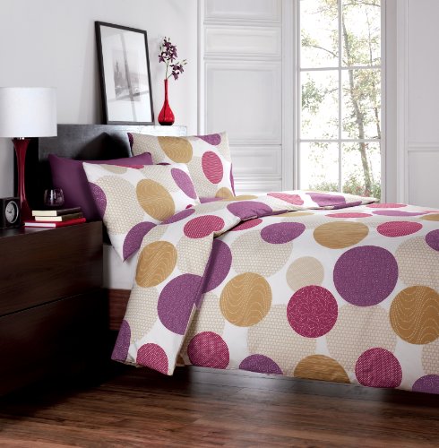 J Rosenthal & Son Ltd Dreams 'n' Drapes Bettw&auml;sche-Set Lerosa f&uuml;r Einzelbetten, aubergine