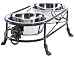 Pet Goods Lion's Head Double Diner Elevated Pet Feeder with 1 Quart Bowls