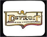Decorated Mouse Pad with Michigan, Detroit, sign, banner, advertisement