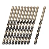 uxcell ツイスト ドリル ビット HSS 高速度鋼 4.7mm径 ヒント ストレート シャンク 10個