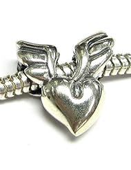 Valentines Gifts Sterling silver Wing Heart with Lock Love You Bead for Pandora Troll European Charm Bracelets