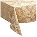Waterford Table Wiltshire 70 by 144-Inch Oblong Table Cloth, Platinum/Gold