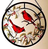 Cardinals in Stained Glass By Winged Heart