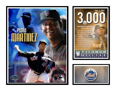 Pedro Martinez New York Mets 3000 Strike Outs Matted Photo