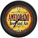 Amejorado 's Beer and Ale Black Cascading Pub Style Wall Clock