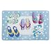 Flip Flop Bath Rug - Light Blue (34
