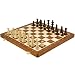 19" Tournament chess set. Folding inlaid board & Staunton pieces