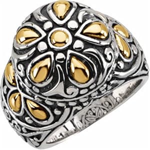 Two Tone Ladies Trendy Ring