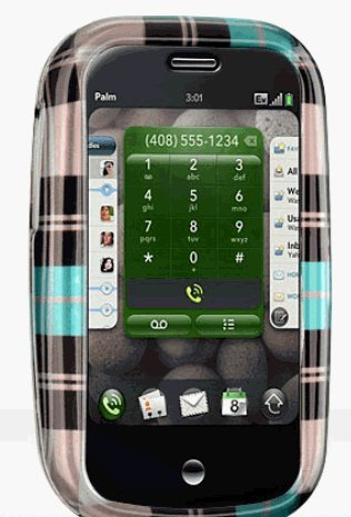 NEW Burbbery Style Checkbox Checkered Blue Brown Snap-On Cover Case Cell Phone Protector for Sprint Palm Pre