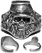 Metal Pewter Skull Hells Angel Pirate Halloween Ring